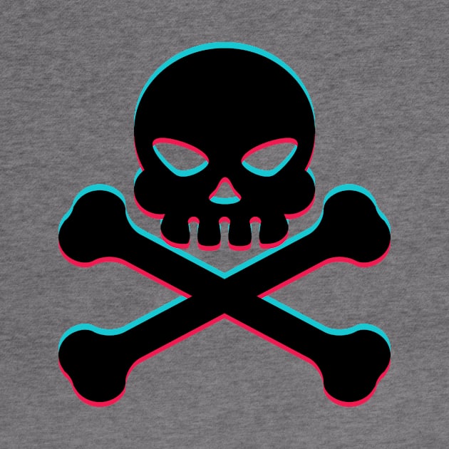 TikTok skull danger emoji smiley Black by ThingyDilly